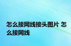 怎么接网线接头图片 怎么接网线