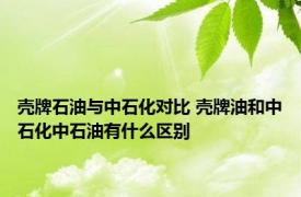 壳牌石油与中石化对比 壳牌油和中石化中石油有什么区别