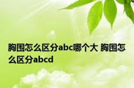 胸围怎么区分abc哪个大 胸围怎么区分abcd