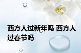 西方人过新年吗 西方人过春节吗