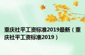 重庆社平工资标准2019最新（重庆社平工资标准2019）