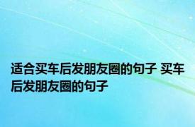 适合买车后发朋友圈的句子 买车后发朋友圈的句子