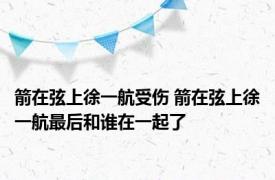 箭在弦上徐一航受伤 箭在弦上徐一航最后和谁在一起了