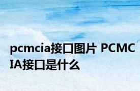 pcmcia接口图片 PCMCIA接口是什么