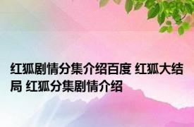 红狐剧情分集介绍百度 红狐大结局 红狐分集剧情介绍