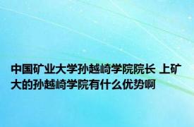 中国矿业大学孙越崎学院院长 上矿大的孙越崎学院有什么优势啊