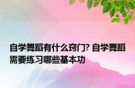 自学舞蹈有什么窍门? 自学舞蹈需要练习哪些基本功