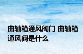 曲轴箱通风阀门 曲轴箱通风阀是什么