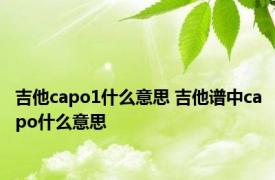 吉他capo1什么意思 吉他谱中capo什么意思