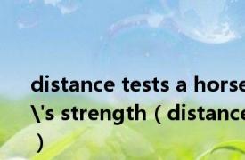 distance tests a horse's strength（distance）