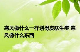 寒风像什么一样划得皮肤生疼 寒风像什么东西