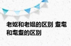 老妪和老媪的区别 耋耄和耄耋的区别