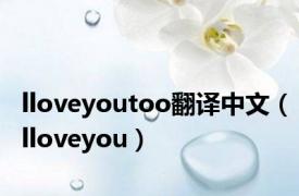 lloveyoutoo翻译中文（lloveyou）