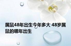 属鼠48年出生今年多大 48岁属鼠的哪年出生