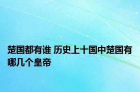 楚国都有谁 历史上十国中楚国有哪几个皇帝