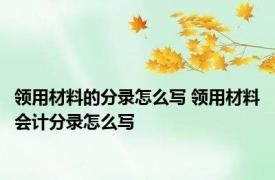 领用材料的分录怎么写 领用材料会计分录怎么写