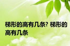 梯形的高有几条? 梯形的高有几条