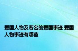 爱国人物及著名的爱国事迹 爱国人物事迹有哪些