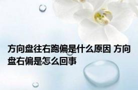 方向盘往右跑偏是什么原因 方向盘右偏是怎么回事