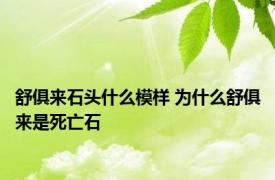 舒俱来石头什么模样 为什么舒俱来是死亡石