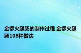 金锣火腿肠的制作过程 金锣火腿肠108种做法