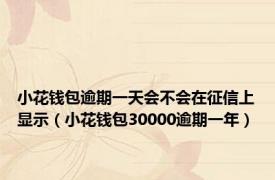 小花钱包逾期一天会不会在征信上显示（小花钱包30000逾期一年）