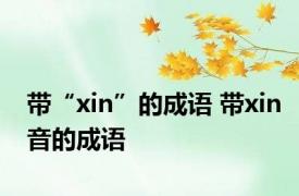 带“xin”的成语 带xin音的成语