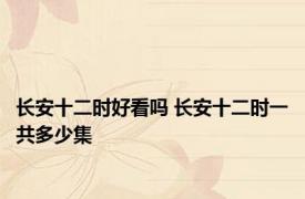 长安十二时好看吗 长安十二时一共多少集