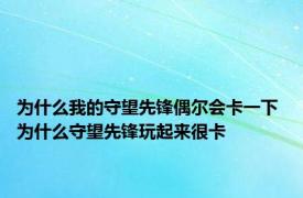 为什么我的守望先锋偶尔会卡一下 为什么守望先锋玩起来很卡