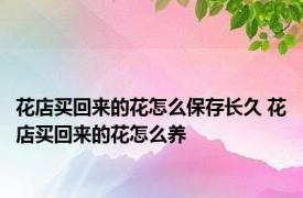 花店买回来的花怎么保存长久 花店买回来的花怎么养