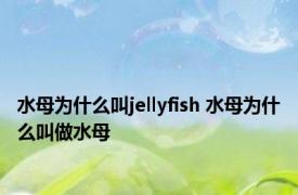 水母为什么叫jellyfish 水母为什么叫做水母