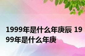 1999年是什么年庚辰 1999年是什么年庚