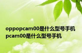 oppopcam00是什么型号手机 pcam00是什么型号手机