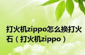 打火机zippo怎么换打火石（打火机zippo）