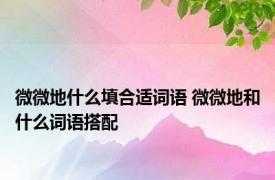 微微地什么填合适词语 微微地和什么词语搭配