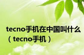 tecno手机在中国叫什么（tecno手机）