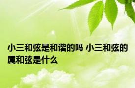 小三和弦是和谐的吗 小三和弦的属和弦是什么