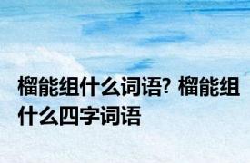 榴能组什么词语? 榴能组什么四字词语