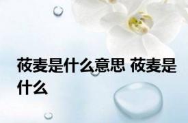 莜麦是什么意思 莜麦是什么