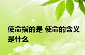 使命指的是 使命的含义是什么