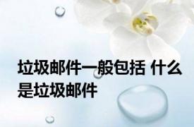 垃圾邮件一般包括 什么是垃圾邮件