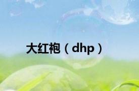 大红袍（dhp）