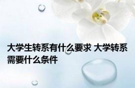 大学生转系有什么要求 大学转系需要什么条件