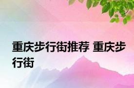 重庆步行街推荐 重庆步行街 