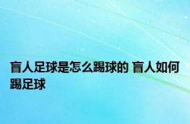 盲人足球是怎么踢球的 盲人如何踢足球