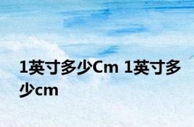 1英寸多少Cm 1英寸多少cm