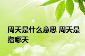 周天是什么意思 周天是指哪天