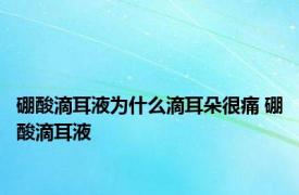 硼酸滴耳液为什么滴耳朵很痛 硼酸滴耳液 