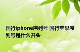 国行iphone序列号 国行苹果序列号是什么开头