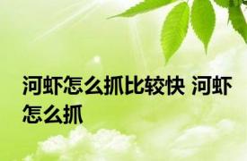 河虾怎么抓比较快 河虾怎么抓